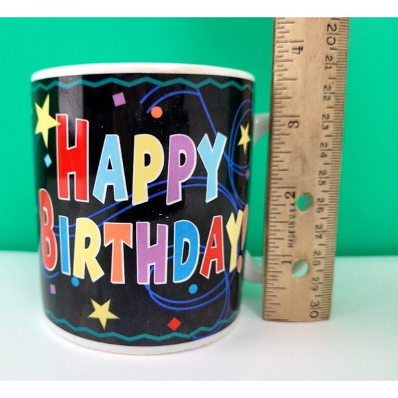 Happy Birthday Mug Multi-Color Black - Picture 3 of 5
